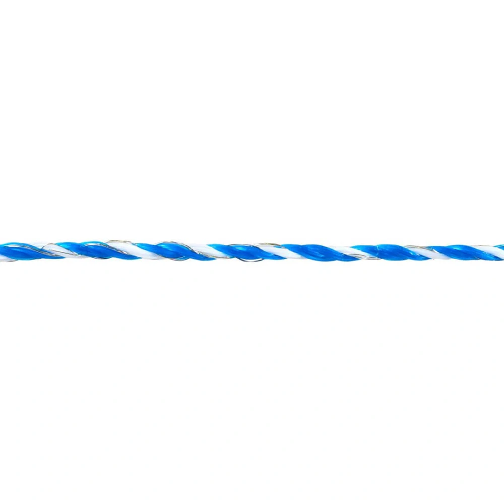 Lanko pro elektrický ohradník, průměr 3 mm, délka 400 metrů, bílo-modré, 0,2 Ω/m