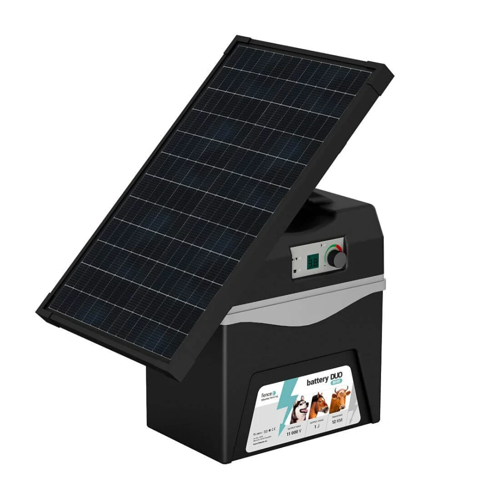 Bateriový zdroj fencee battery DUO BD10 + solární panel 30 W + konzole + baterie 44 Ah